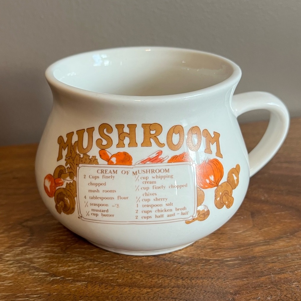 Vintage Mushroom Soup Mug